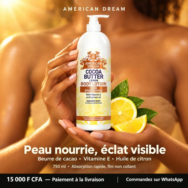 Lait corps American Dream Cocoa Butter Citron 750 ml