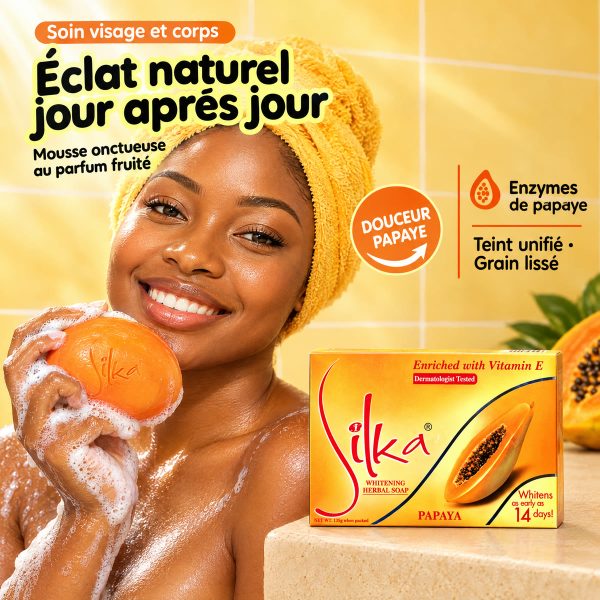 Savon éclaircissant Silka Papaye 135 g