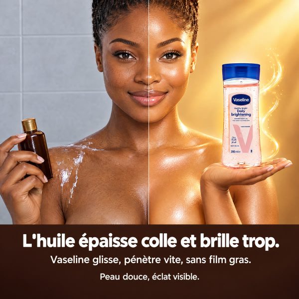 Huile-gel corps Vaseline Healthy Bright 200 ml